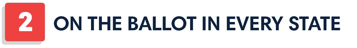 2) On The Ballot In Every State