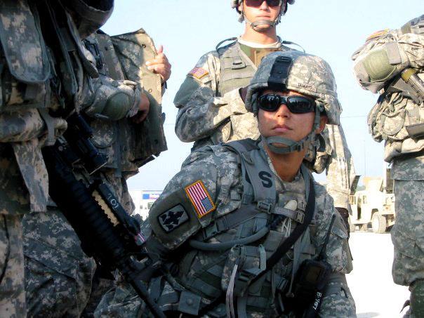 Training for her second deployment, Ft. Hood, Texas, 2008.