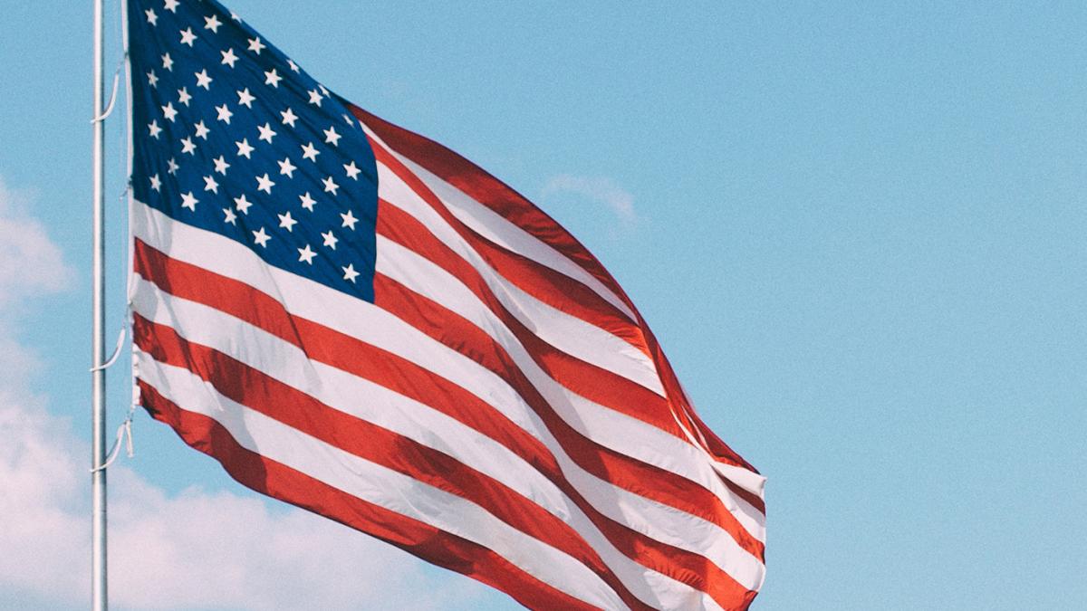 A photo of the American flag