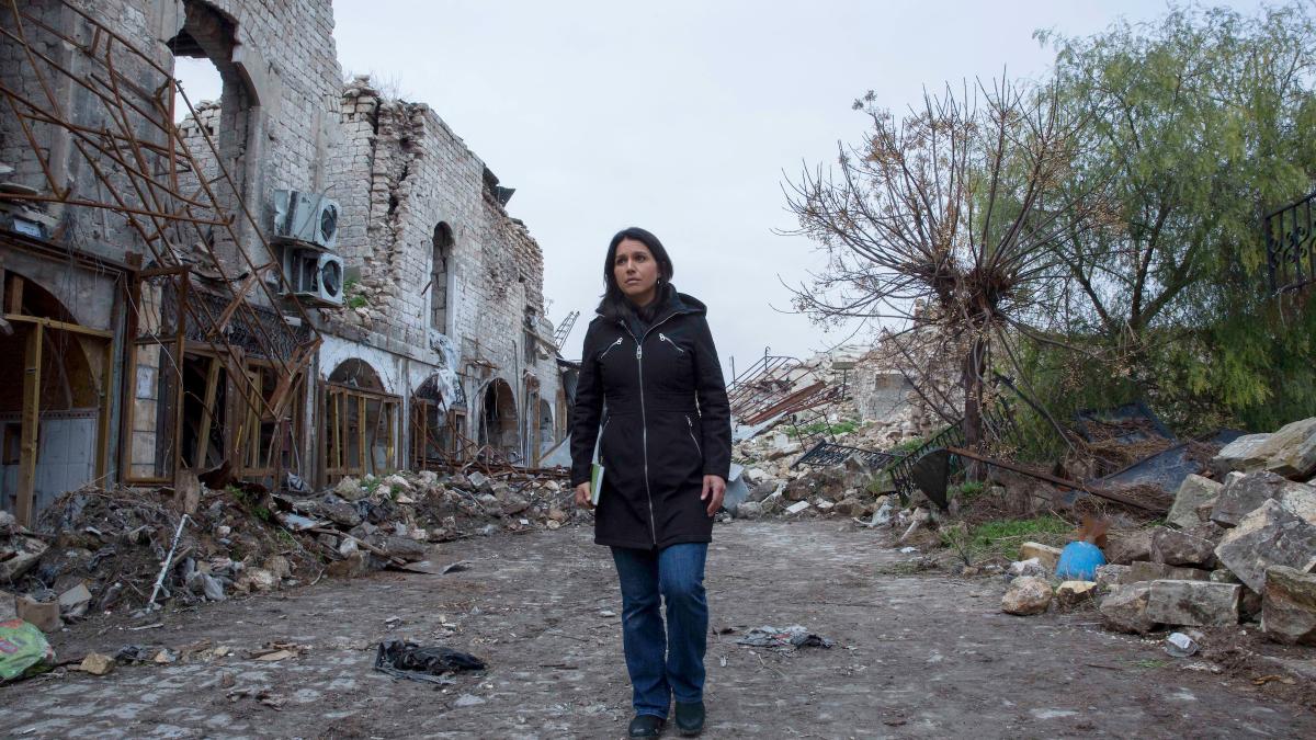 A photo of Tulsi Gabbard in Syria