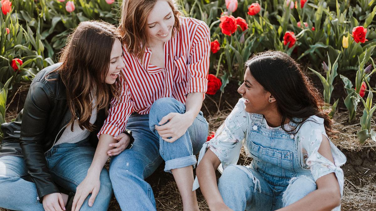 A photo of a group of young women